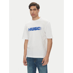 HUGO HUGO Marškinėliai Nalax 50543493 Balta Regular Fit