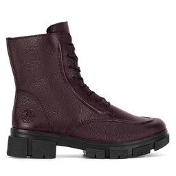 Rieker Botki Rieker Y7107-35 Bordowy