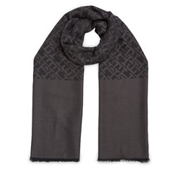 Tommy Hilfiger Halsduk Tommy Hilfiger Monogram Micromodal Scarf AW0AW15622 Black BDS