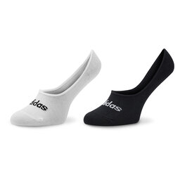 adidas Set 2 perechi de șosete scurte unisex adidas Thin Linear Ballerina IC1295 White/Black