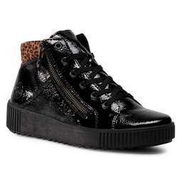 Rieker Sneakersy Rieker M6434-01 Schwarz Kombi