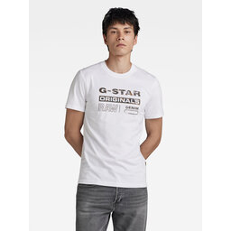 G-Star Raw G-Star Raw Camiseta Distressed D24420-336 Blanco Slim Fit