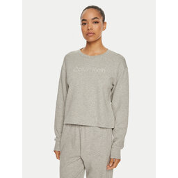 Calvin Klein Calvin Klein Spavaćiće Relaxed Crew Pullover QS7273E Siva Regular Fit