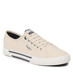 Pepe Jeans Tenisówki Pepe Jeans Brandy Men Basic PMS30913 Ecru 814