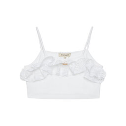 TWINSET TWINSET Felső 251GJ2QR5 Fehér Slim Fit