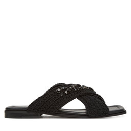 Inuikii Pantoletten Inuikii Woven Crossed Stones 70104-369 Schwarz