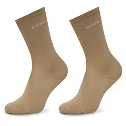 BOSS 2 pár hosszú szárú unisex zokni BOSS 50543398 Bézs