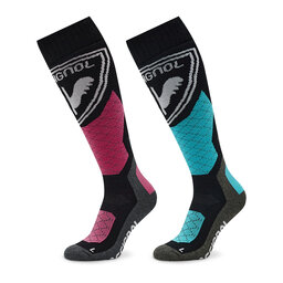 Rossignol Súprava 2 párov vysokých dámskych ponožiek Rossignol Thermotech RLKWX13 Black