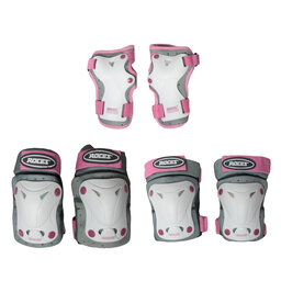 Roces Σετ προστατευτικών Roces Jr Ventilated 3 Pack 301352 White/Pink 003