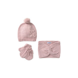 Mayoral Set: gorro, bufanda de tubo y guantes Mayoral 10019 Rosa