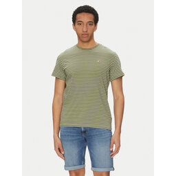 Tommy Jeans Tommy Jeans Marškinėliai DM0DM20377 Žalia Slim Fit