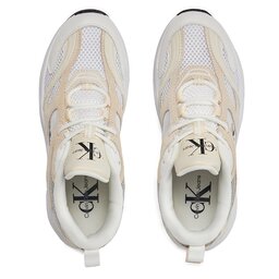 

Снікерcи Calvin Klein Jeans Retro Tennis Su-Mesh Wn YW0YW00891 Bright White/Creamy White/Black 0GG, Бежевий