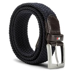 Tommy Hilfiger Cintura da uomo Tommy Hilfiger New Adan Belt 3.5 AM0AM02801 85 Blu scuro