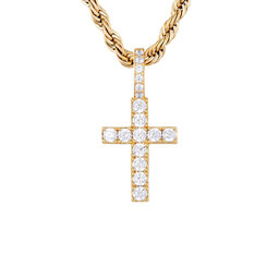 ICED STUFF Висулка ICED STUFF Micro Diamond Cross Златист