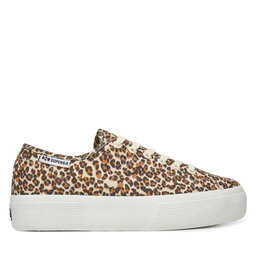 Superga Sneakersy Superga Platform Leopard Print Brązowy