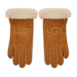 Ugg Guantes de mujer Ugg Sheepskin Embroider Glove 20931 Chestnut