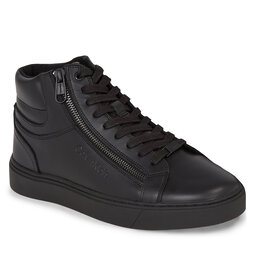 Calvin Klein Сникърси Calvin Klein High Top Lace Up W/Zip Rubb HM0HM01269 Triple Black 0GJ