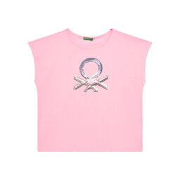 United Colors Of Benetton United Colors Of Benetton T-Shirt 3I1XC10P1 Rosa Regular Fit