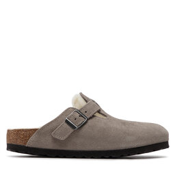 

Тапочки Birkenstock Boston Vl/ Shearling 1017651 Stone Coin, Сірий