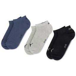 Puma Набір з 3 пар низьких жіночих шкарпеток Puma 261080001 Navy/Grey/Nightshadow Blue 532
