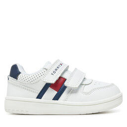 Tommy Hilfiger Laisvalaikio batai Tommy Hilfiger Flag Low Cut Velcro Sneaker T1X9-33841-1355 M Balta