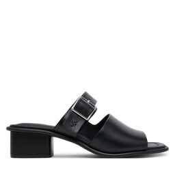 Calvin Klein Jeans Παντόφλες Calvin Klein Jeans Heel Square Mg Buckle Lth YW0YW01701 Μαύρο