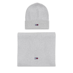 Tommy Hilfiger Set căciulă și fular tip guler Tommy Hilfiger Tjw Flag Beanie And Scarf AW0AW15482 Grey P03