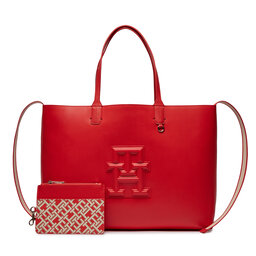Tommy Hilfiger Sac à main Tommy Hilfiger Iconic Tommy Tote Mono Pouch AW0AW16072 Fierce Red XND