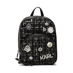 KARL LAGERFELD Hátizsák KARL LAGERFELD 226W3080 Black/White