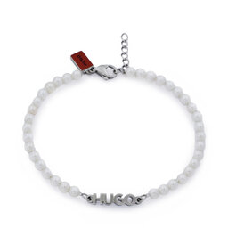 HUGO Bransoletka HUGO E-Smallpearl-Bra 50544521 Biały