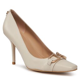 Guess Pantofi cu toc subțire Guess Elouisa FL8ELU LEA08 MILK