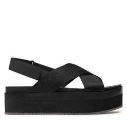 

Босоніжки Calvin Klein Jeans Flatform Sandal Sling In Mr YW0YW01362 Triple Black 0GT, Чорний