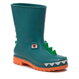 Melissa Gumijas zābaki Melissa Mini Melissa Rain Boot + Fabul 33677 Orange/Green AF028