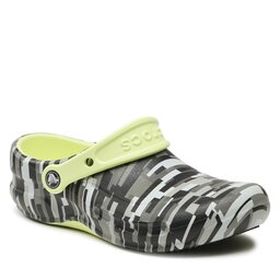 Crocs Pantoletten Crocs Crocs Bistro Graphic Clog 204044 Black/Lime 068
