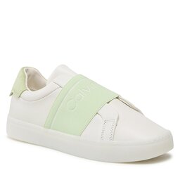 Calvin Klein Laisvalaikio batai Calvin Klein Clean Cupsole Slip On-He HW0HW01416 Marshmallow/Spirit Green 01U