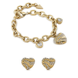 Guess Set náramok a náušnice Guess JUBS04 691JW Zlatá