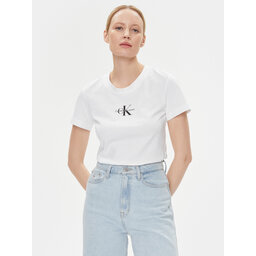 Calvin Klein Jeans Calvin Klein Jeans Camiseta Monologo J20J222564 Blanco Slim Fit