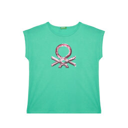 United Colors Of Benetton United Colors Of Benetton Camiseta 3I1XC10P1 Verde Regular Fit