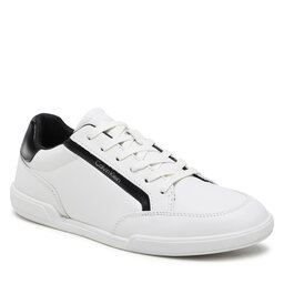 Calvin Klein Sneakersy Calvin Klein Low Top Lace Up Lth HM0HM00821 White/Black 0LA