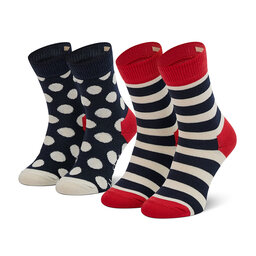 Happy Socks Vaikiškų ilgų kojinių komplektas (2 poros) Happy Socks KSTR02-4000 Tamsiai mėlyna