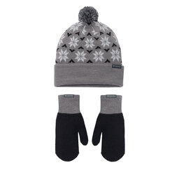Columbia Set Mütze und Handschuhe Columbia Snowflake 2180781 Dunkelgrau