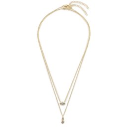 Luv AJ Set di 2 collane Luv AJ Stellar Bezel Charm Necklace Set HOL22-N-SBCN-G Oro