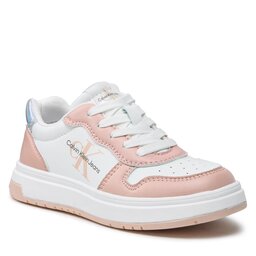 Calvin Klein Jeans Сникърси Calvin Klein Jeans Low Cut Lace-Up V3A9-80473-1355 Pink/White X054