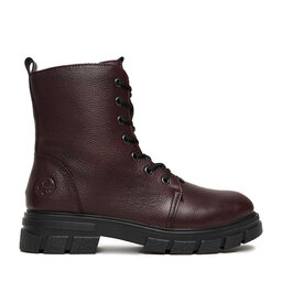 Rieker Botines planos Rieker CEO-Z9116-35 Guinda/burdeos