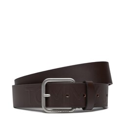Tommy Jeans Pánský pásek Tommy Jeans Tjm Finley 3.5 AM0AM12044 Dark Brown 0HD
