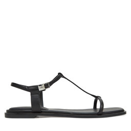 Calvin Klein Σανδάλια Calvin Klein Flat Sandal Squared Buckle Lth HW0HW02556 Μαύρο