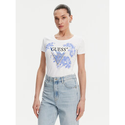 Guess Guess T-Shirt W5GI08 J1314 Weiß Slim Fit