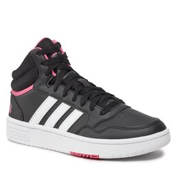 adidas Обувки adidas Hoops 3.0 Mid Shoes IG7896 Cblack/Ftwwht/Pnkfus