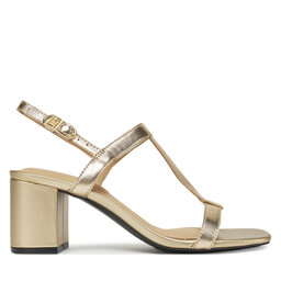 Tommy Hilfiger Сандали Tommy Hilfiger Leather Block Heel Sandal Metal FW0FW08590 Златист