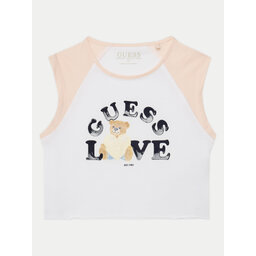 Guess Guess Top J5GI12 K6YW4 Blanco Regular Fit
